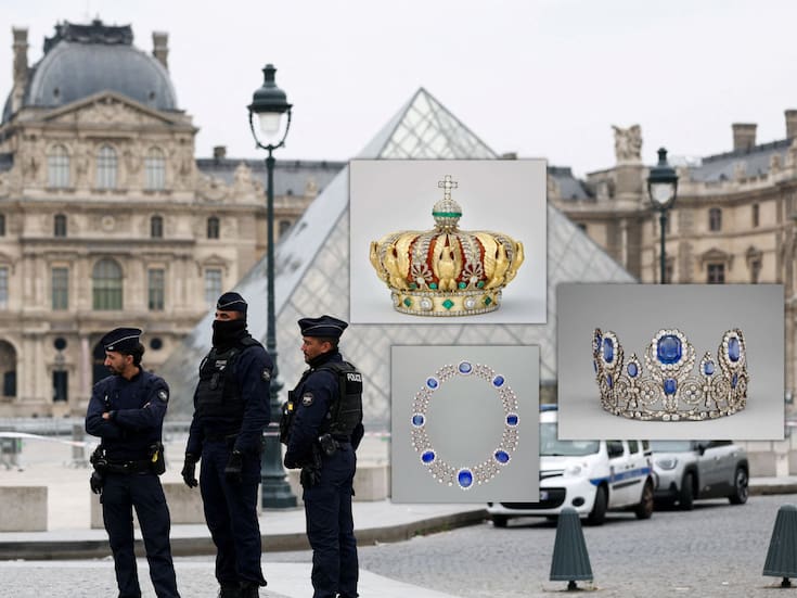 Museo del Louvre y el ‘mega robo’: Estas son las joyas que los ladrones se llevaron en minutos, entre ellas coronas y collares reales que pertenecieron a Napoleón y reinas francesas (IMÁGENES)