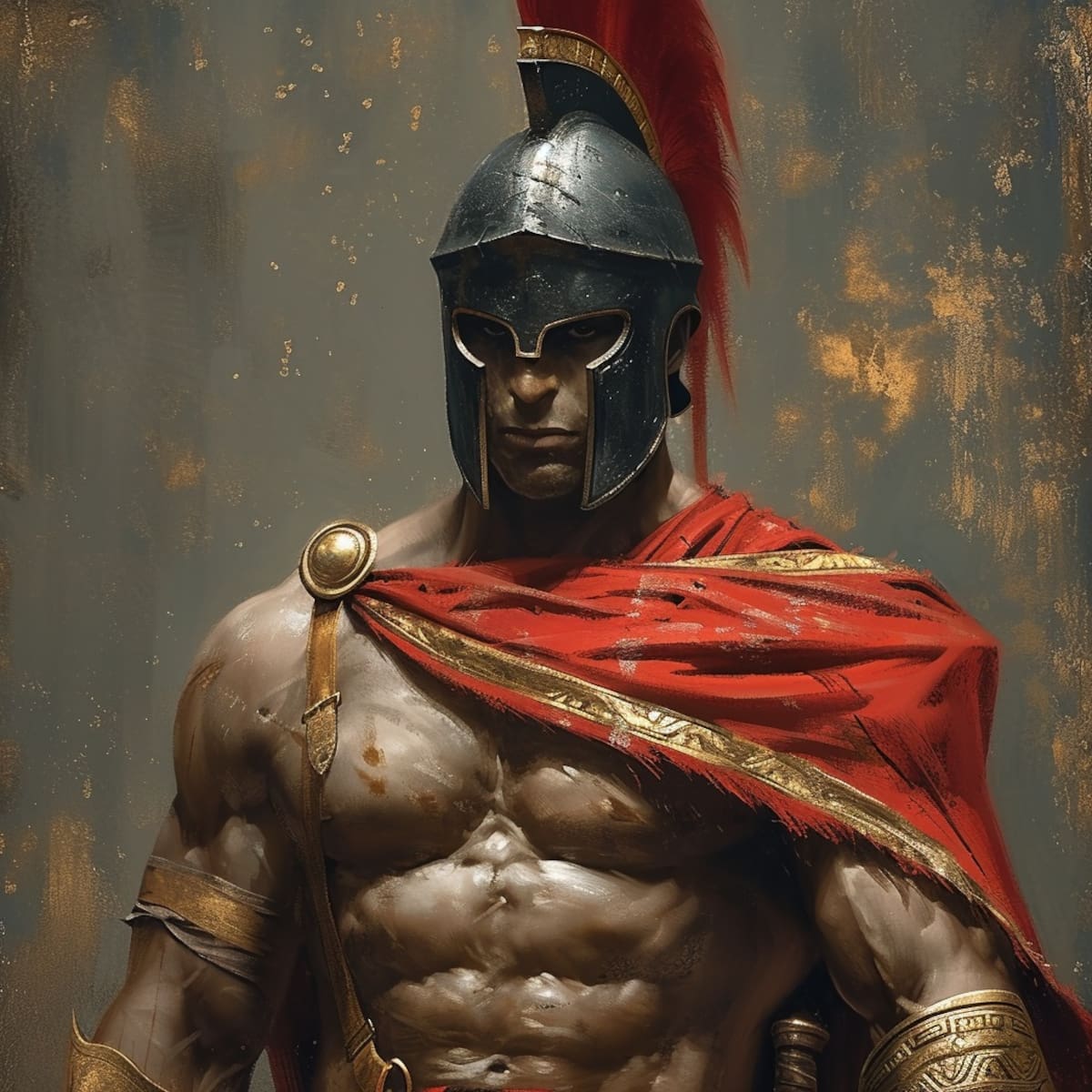 Ares, el hijo de Zeus y Hera, cobra vida a través de la interpretación única de la inteligencia artificial, capturando su esencia mitológica.