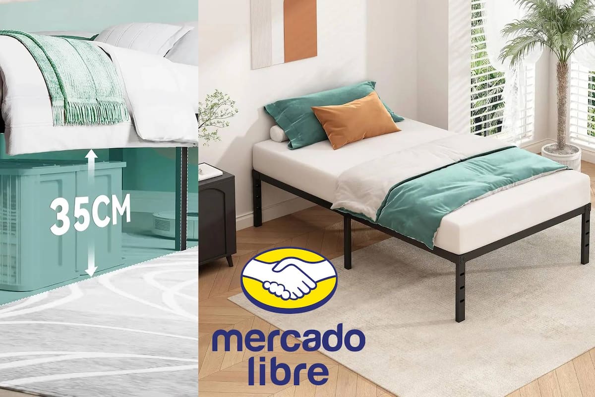Mercado Libre baja de precio base de cama individual que soporta hasta 320 kilogramos; se vende en 795 pesos