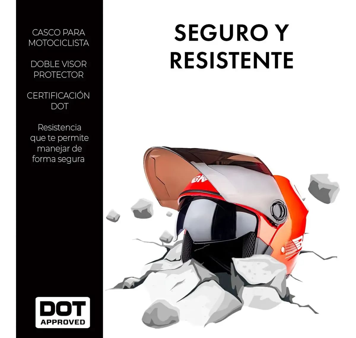 Casco para motocicleta TUOMO Doble Visor | Mercado Libre