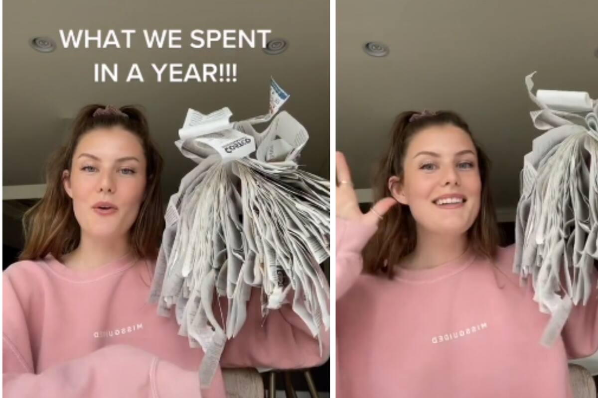 TikTok: Pareja guardaron los recibos de compras durante un año y se sorprendieron por lo que gastaron