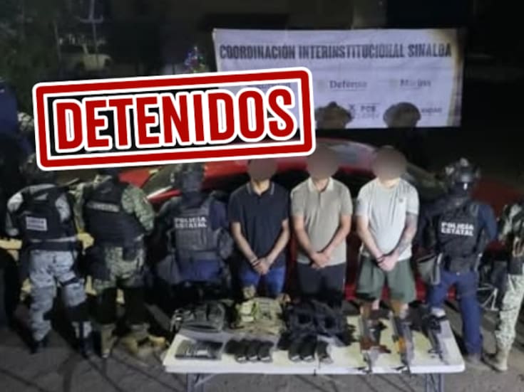 Tres civiles armados capturados en Culiacán: portaban fusiles AK-47, AR-15 y chalecos tácticos