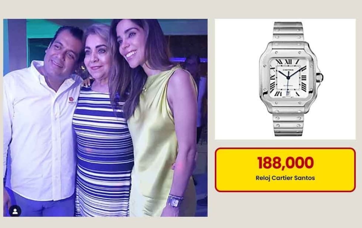 Reloj Cartier Santos de 188 mil pesos. Foto: Especial (Jorge Orozco vía Reforma)