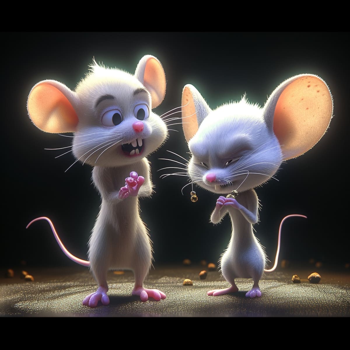 La visión de la IA: Cerebro, el genio con mirada enfocada, y Pinky, el cómplice de mirada ingenua, en su versión realista.