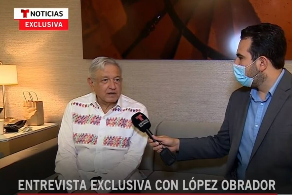 AMLO señala a Telemundo que es muy buena la relación con Donald Trump