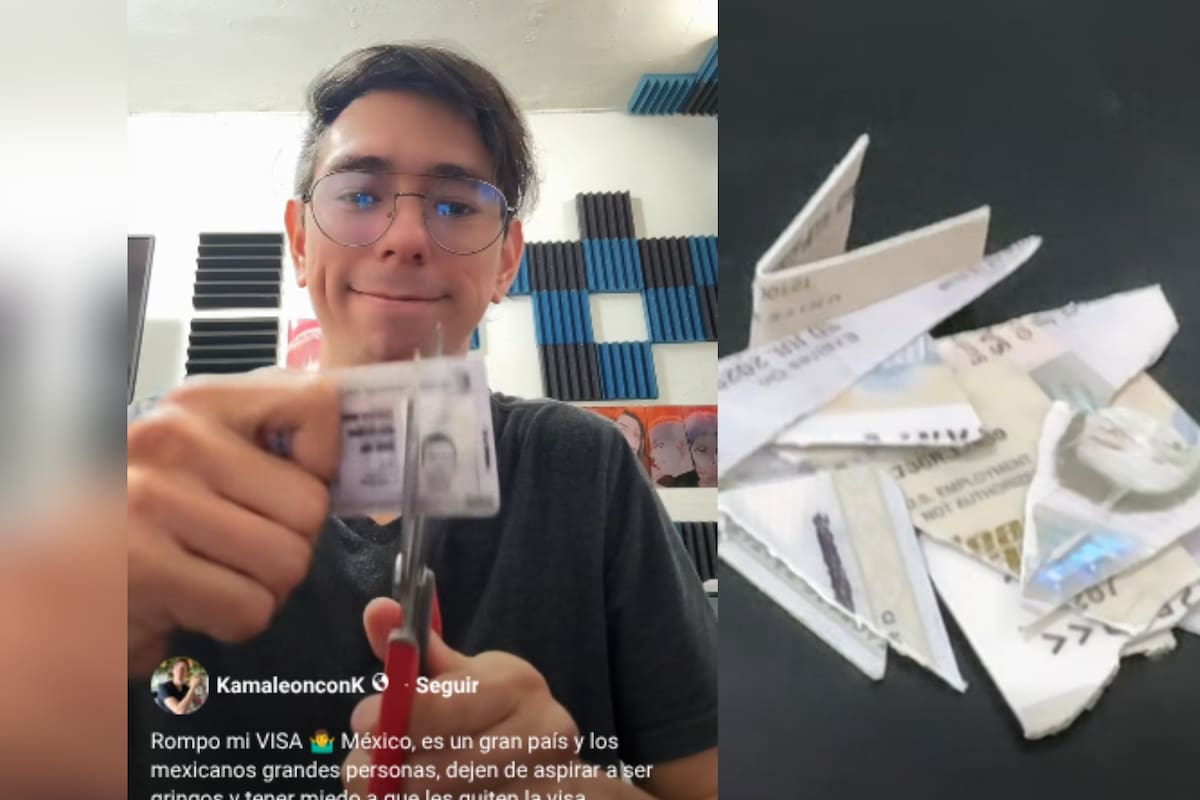 Tiktoker rompió su visa y envió un mensaje a los políticos que temen más perder dicho documento que la soberanía de México ante EEUU