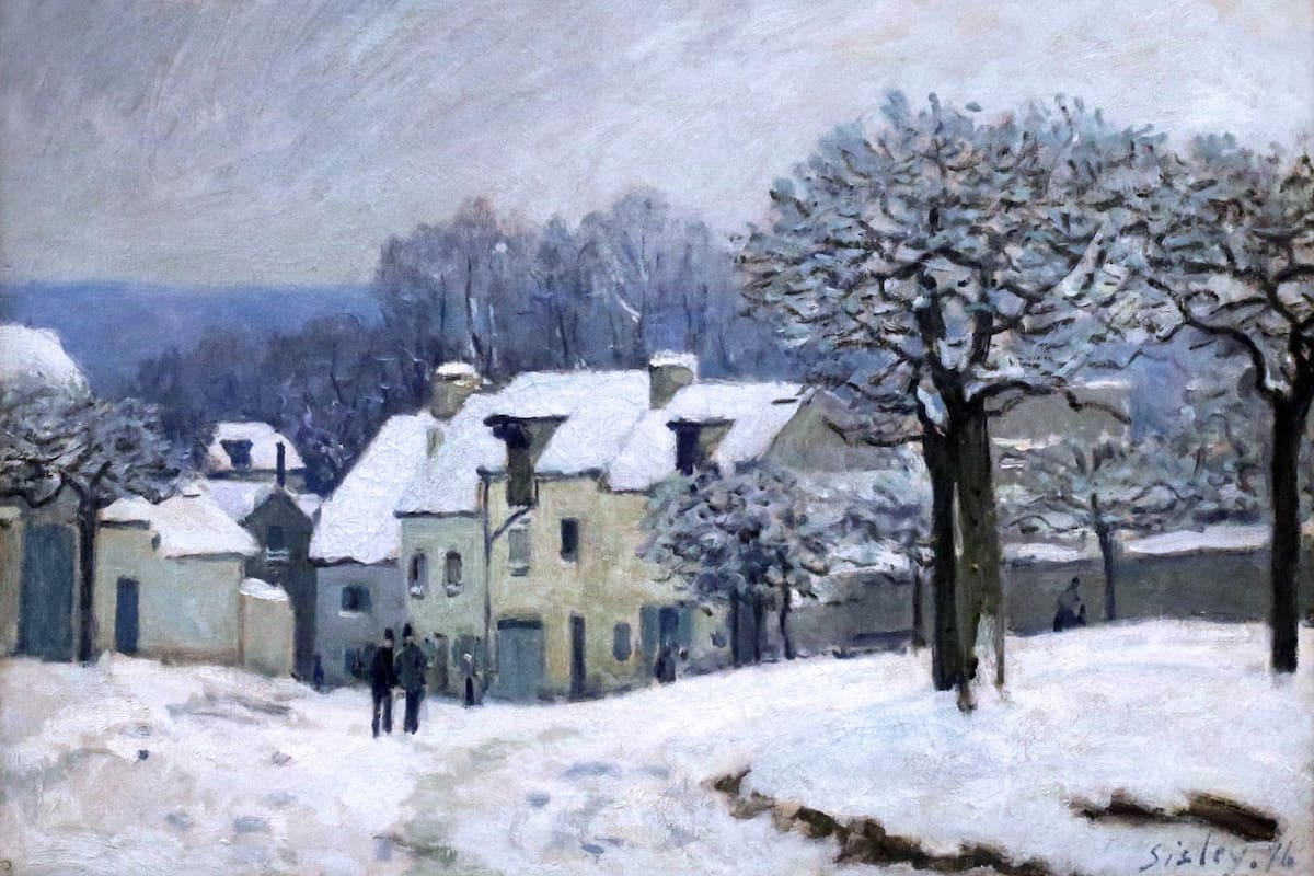El Encanto de la Nieve en la “Place du Chenil” de Alfred Sisley