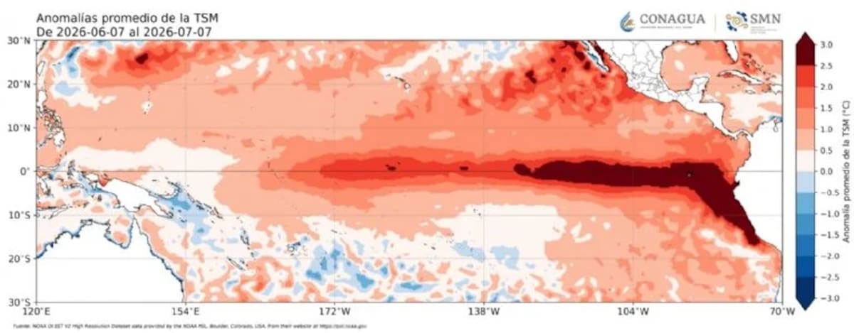 El Niño se intensificará desde octubre y cambiará el clima en México hasta 2027