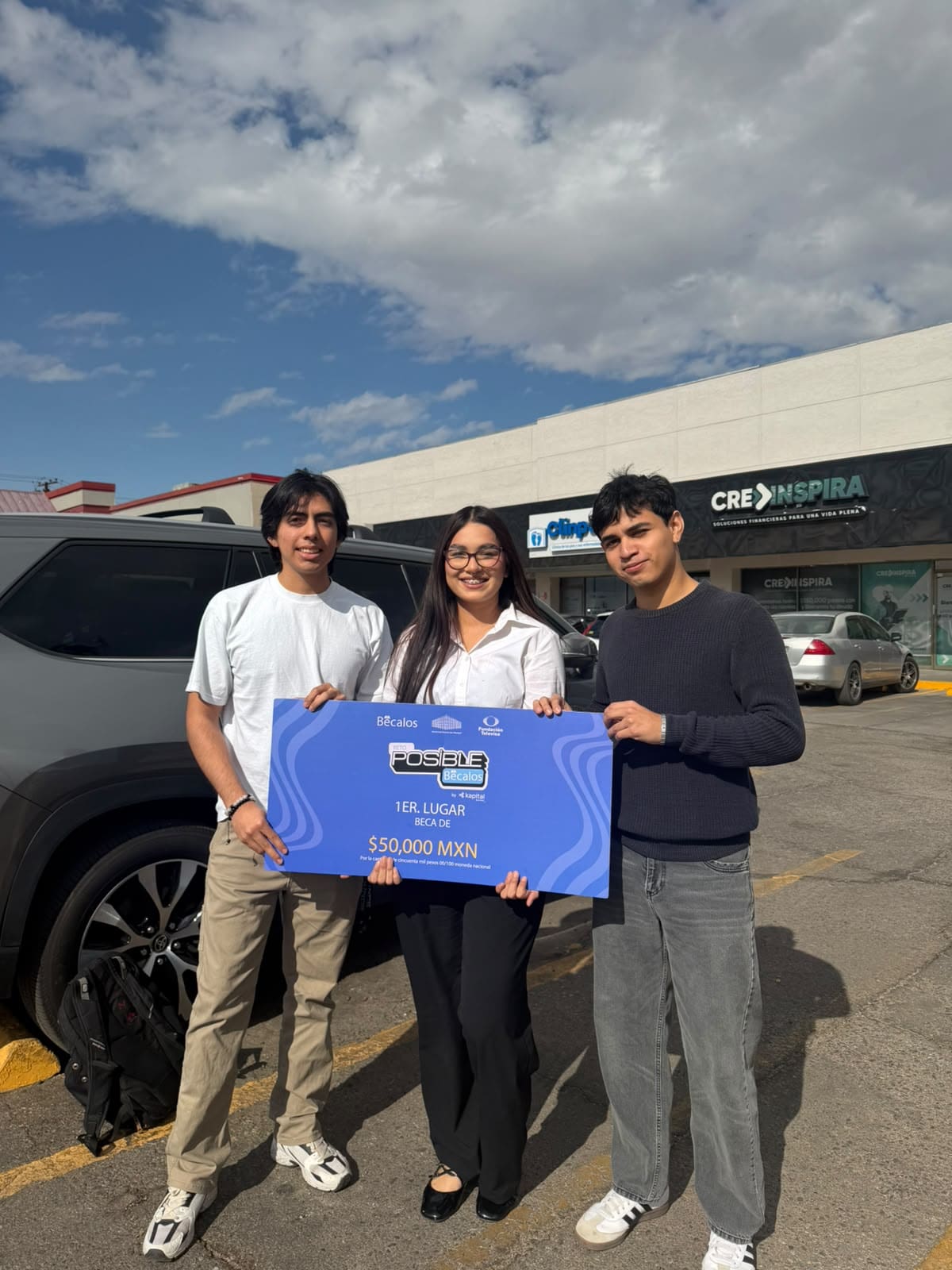 El proyecto, impulsado por Diego Eduardo Martínez Cruz, estudiante de Ingeniería Mecatrónica en el Politécnico de Baja California; América Michel Rodríguez Solís, estudiante de Ingeniería en la UABC y directora de Marketing y Finanzas; y Daniel Curiel, estudiante de Ingeniería en Sistemas Computacionales en el Tecnológico de Mexicali l Foto: Cortesía