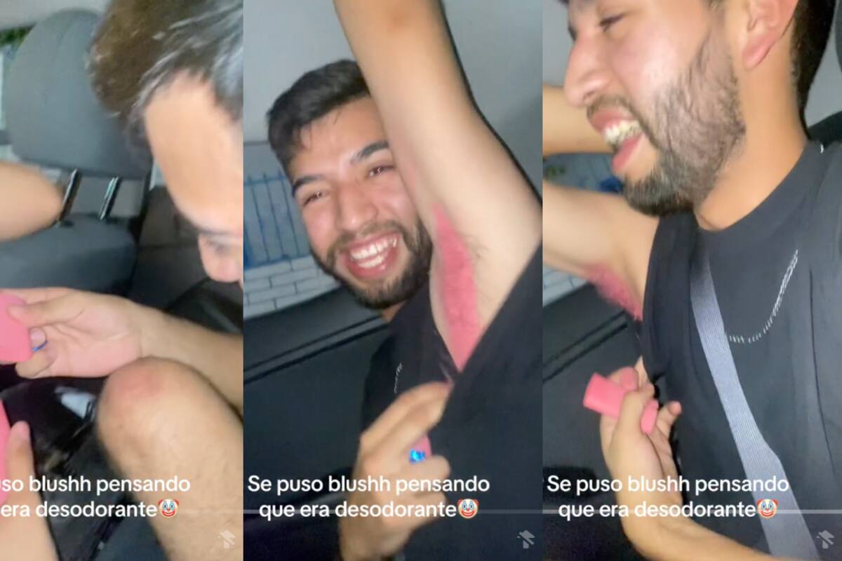 VIDEO: joven comete cómico error al ponerse rubor en las axilas pensando que era desodorante