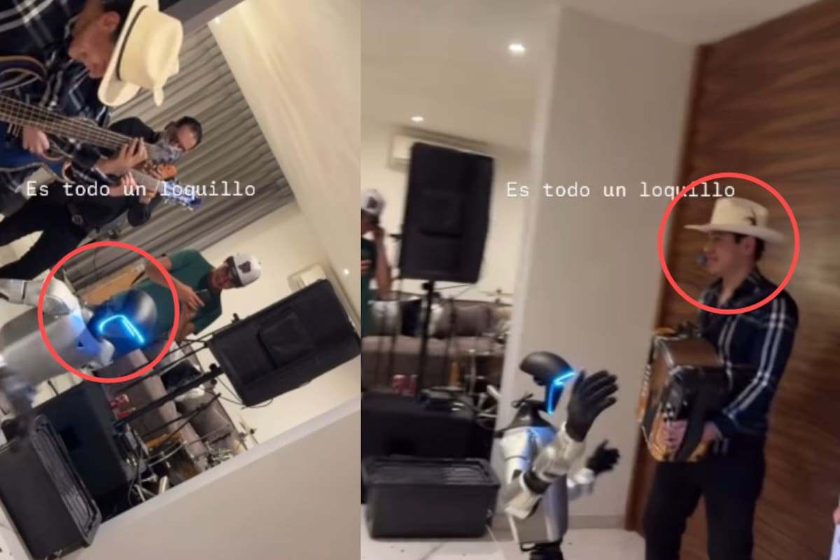 Un robot se roba la fiesta: baila al ritmo de banda con el grupo tocando en vivo