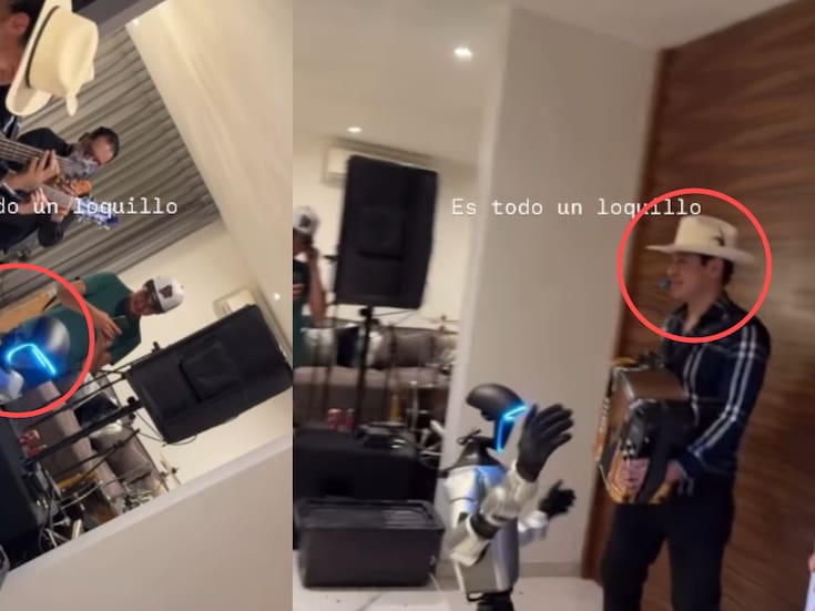 Un robot se roba la fiesta: baila al ritmo de banda con el grupo tocando en vivo