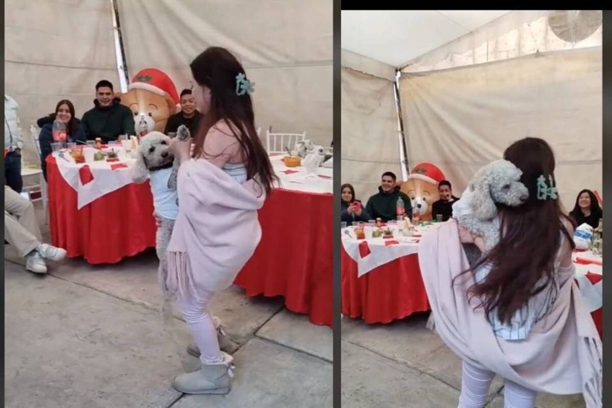 Perrito se escapa de su casa y se une a la fiesta de los vecinos