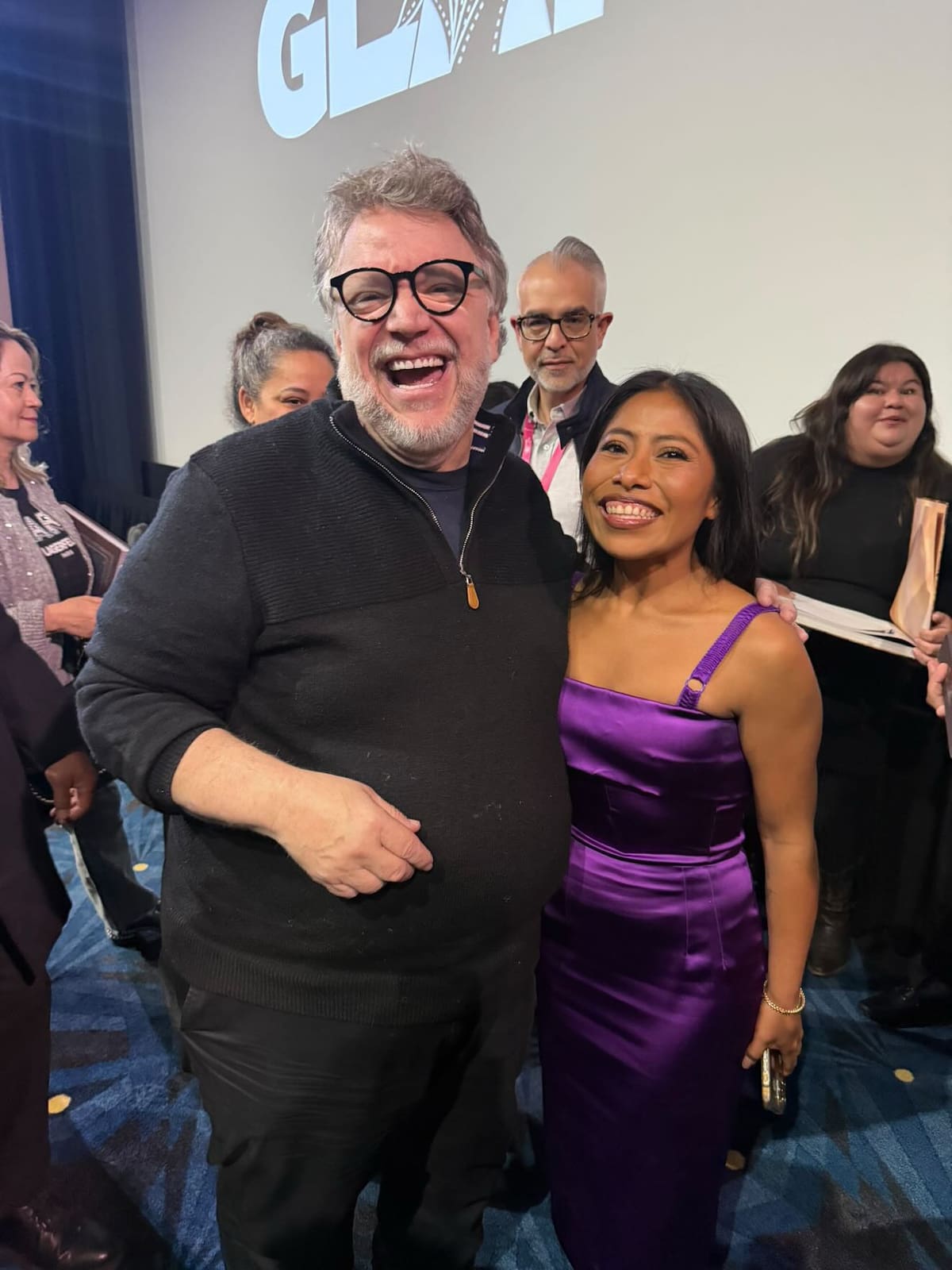 Guillermo del Toro y Yalitza Aparicio en el Festival de Cine de Guadalajara en Los Ángeles (GLAFF) 2025 | Instagram @yalitzaapariciomtz