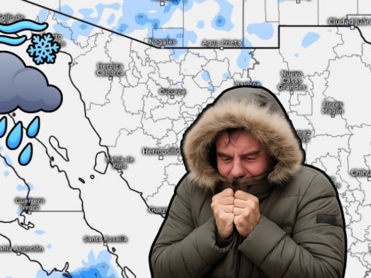 Frío extremo y vientos de hasta 60 km/h azotan Sonora mientras se aproxima nuevo frente polar con riesgo de nieve y aguanieve en la sierra