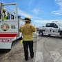 Aparatoso choque entre dos vehículos en la carretera San Luis deja daños materiales