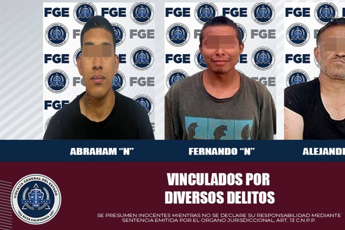 Tres sujetos son vinculados a proceso por robo con violencia, daños y violencia familiar