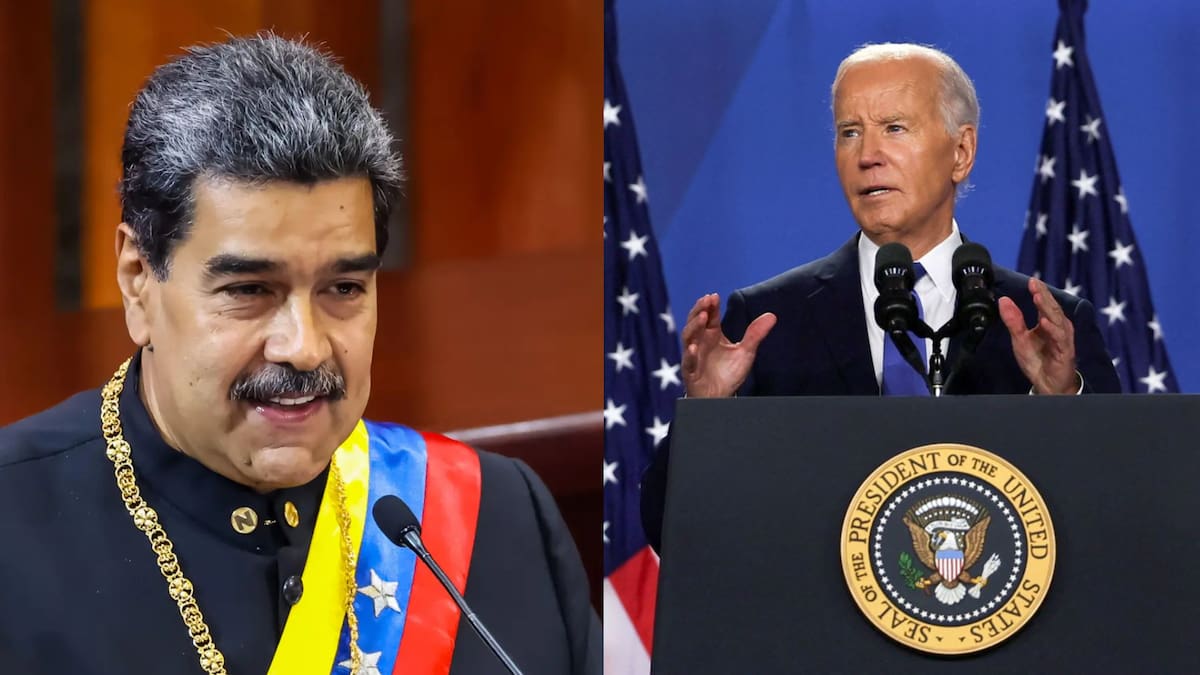 FOTOGRAFÍA ILUSTRATIVA DE ARCHIVO. El presidente venezolano Nicolás Maduro (izquierda) y el expresidente de Estados Unidos, Joe Biden (derecha).