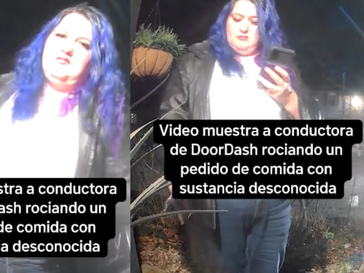 Impactante: Cámaras de seguridad de un hogar captan cómo una repartidora deja la comida, pero le rocía una sustancia extraña