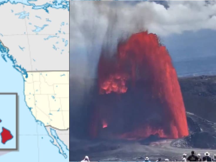 Así fue la impactante lava de 335 metros de altura alcanzó volcán Kilauea de Hawáii (VIDEO)