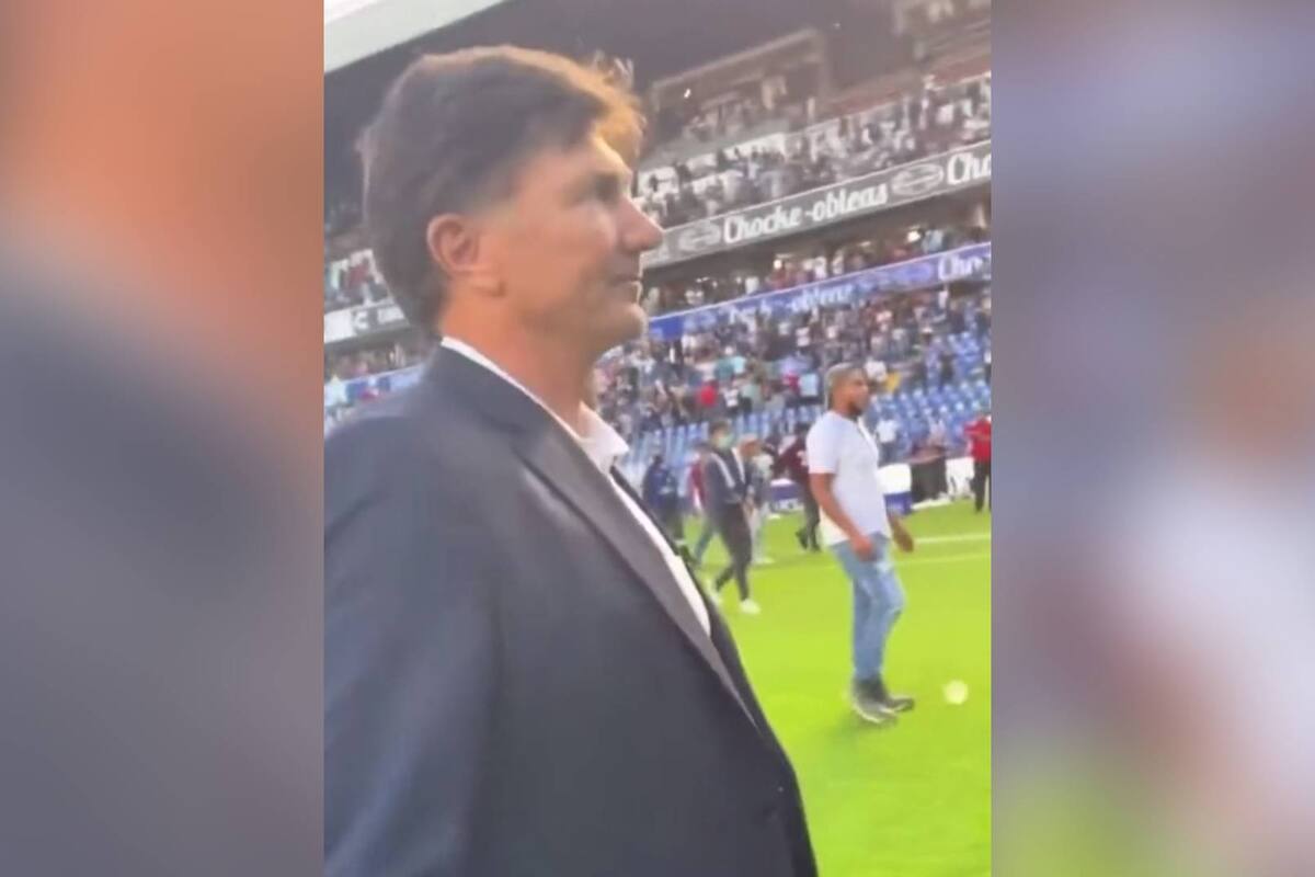 Video: Captan a Hernán Cristante incitando a la violencia en plena riña en el Estadio Corregidora