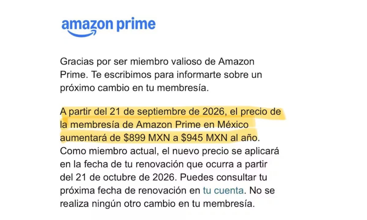 Prime Video aumenta su precio en México: conoce las nuevas tarifas. Foto: X