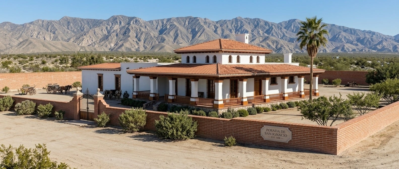 Cuenta la leyenda que, hace mucho tiempo, sobre la carretera de Mexicali a San Felipe, a la altura del kilómetro 25, existía un restaurante de lujo llamado La Posada l Foto Generada con IA
