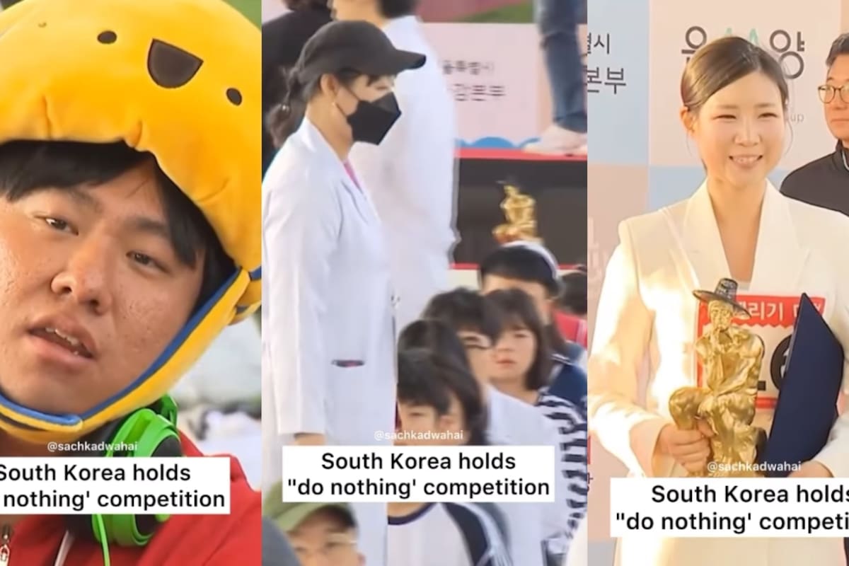 Una competencia en Corea del Sur se vuelve viral por su temática: no hacer nada