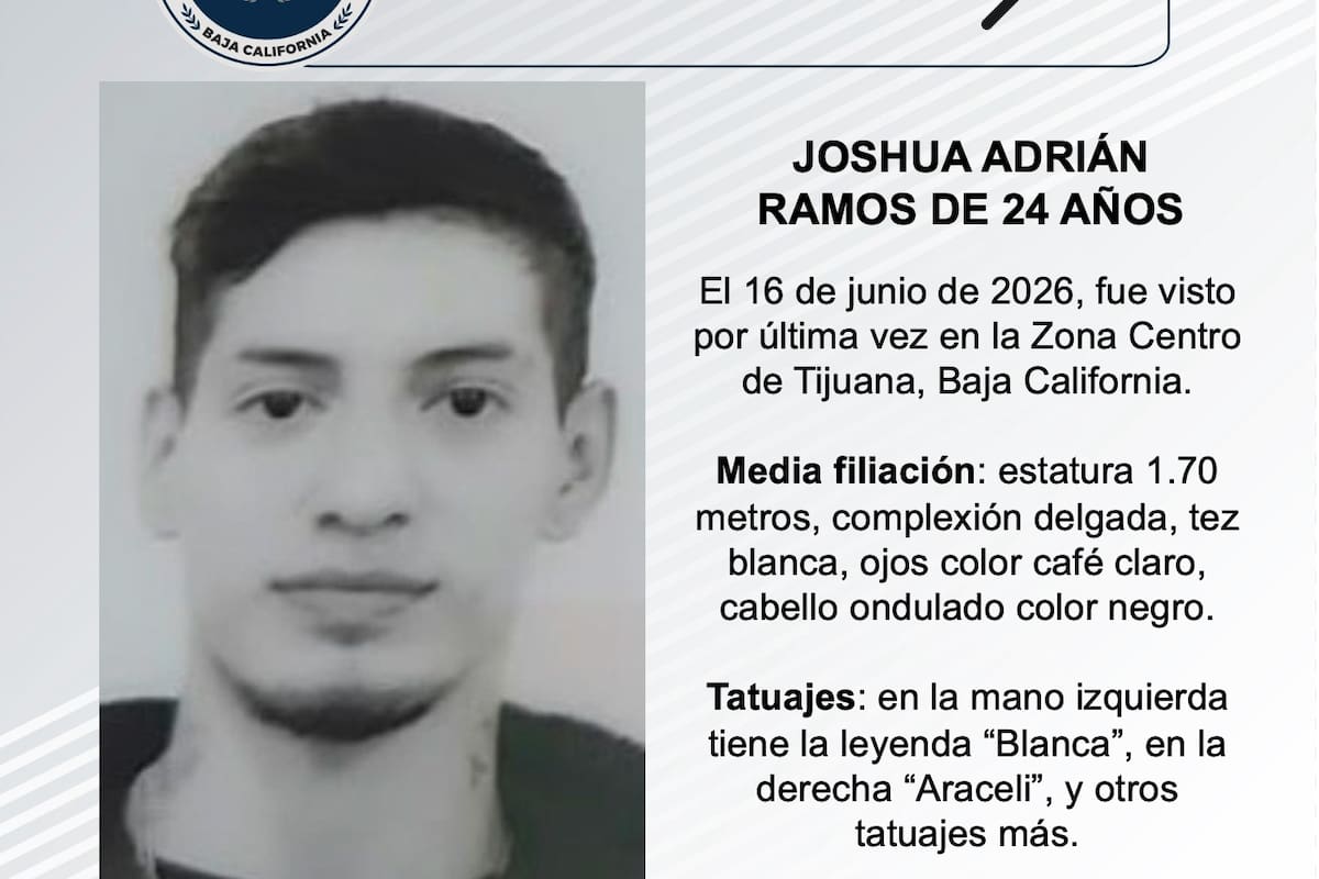 Se busca Joshua Adrián Ramos de 24 años