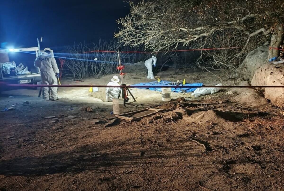 Al procesar la fosa, se localizaron dos grupos de restos óseos; sin embargo, no fue posible determinar el sexo de los mismos en el lugar.