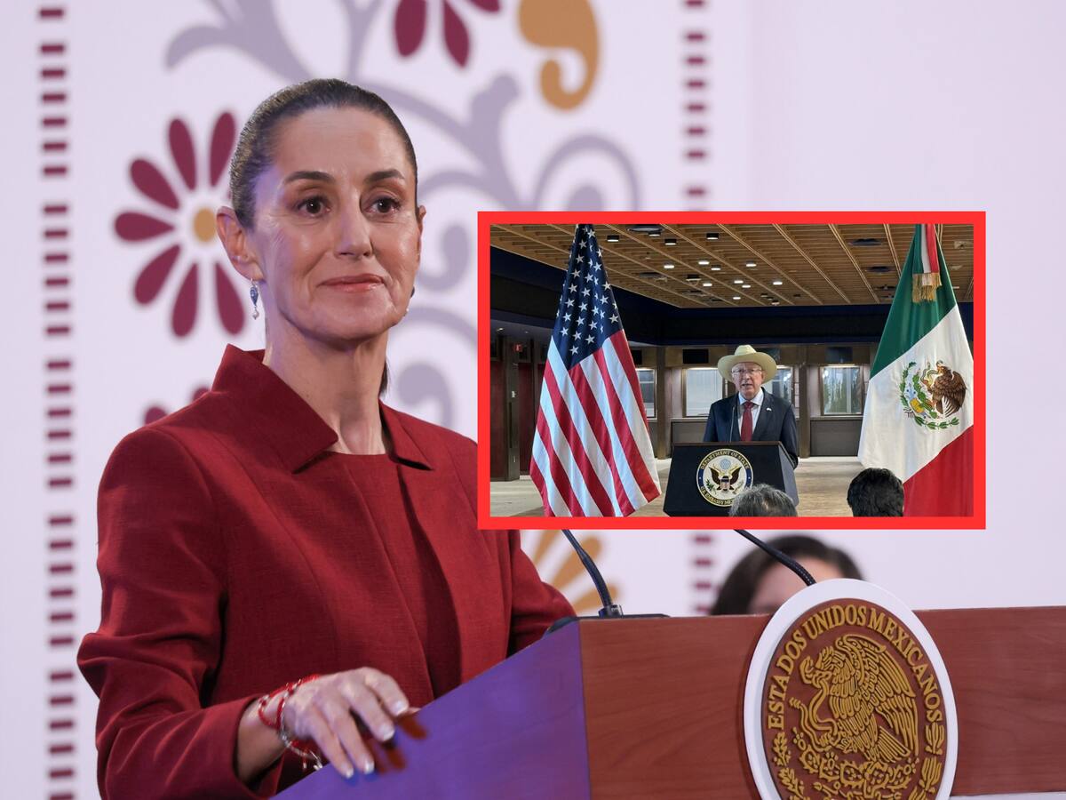 Sheinbaum critica a Ken Salazar por “declarar una cosa y luego otra”. | Crédito: Presidencia/X @USAmbMex