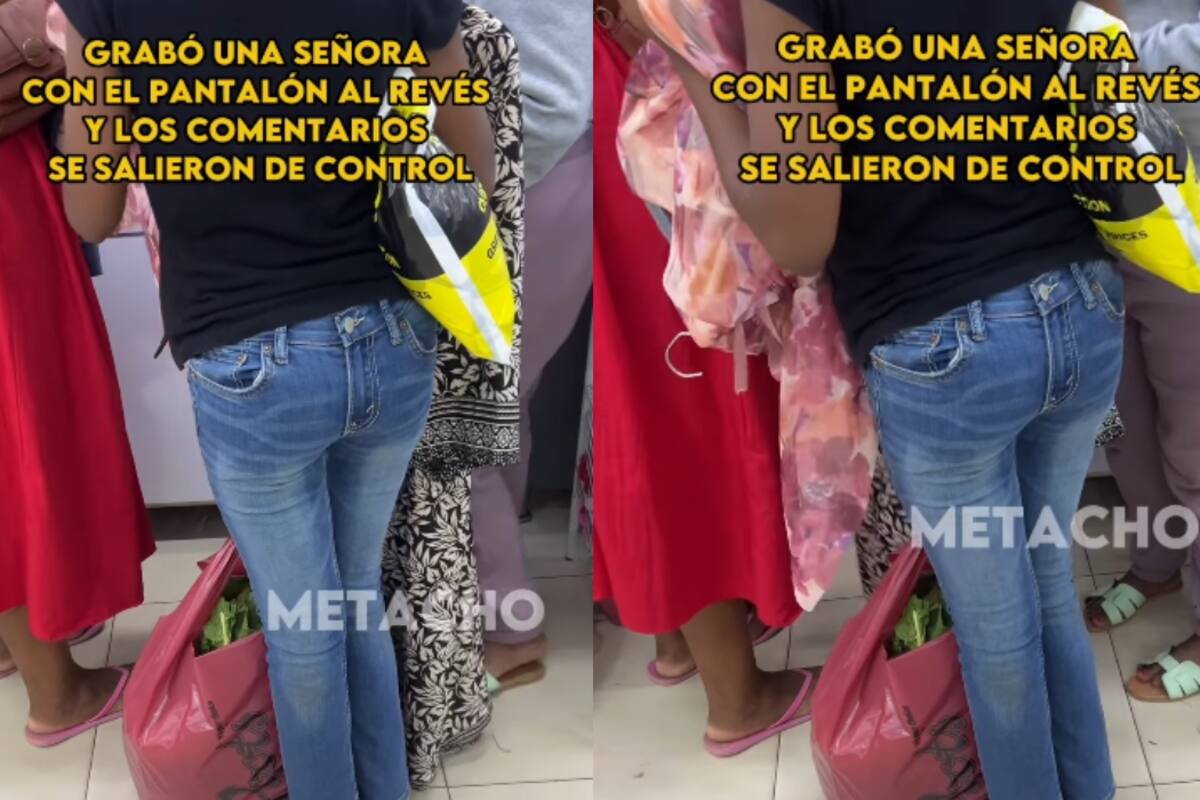 El look del revés: Mujer es captada con el pantalón volteado y desata risas en redes sociales