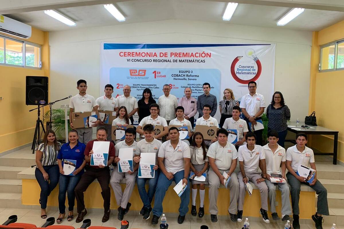 Tiene Cobach Sonora buena participación en concurso matemático de Fundación Healy