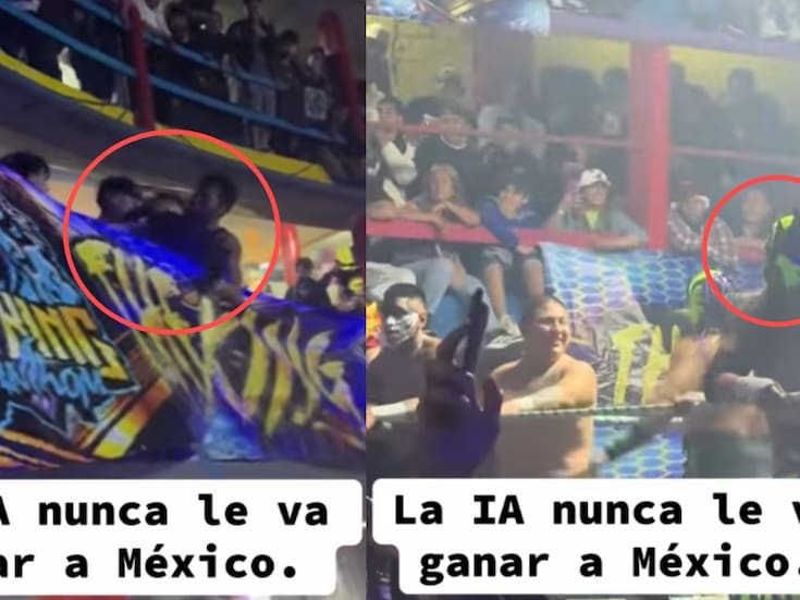 “La ironía es hilarante”: hombres se agarran a golpes en lucha libre y los luchadores detienen el show para mirarlos