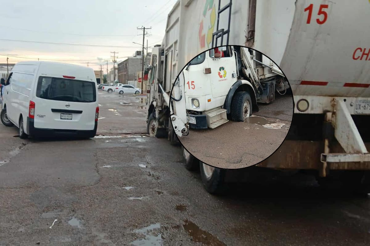 Cae par de vehículos en zanja provocada por lluvias en CO