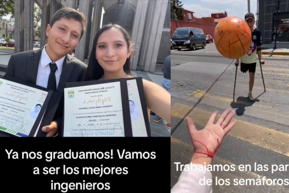 VIDEO: ¡La cruda realidad! Pareja de ingenieros han tenido que trabajar en semáforo pese a su título universitario