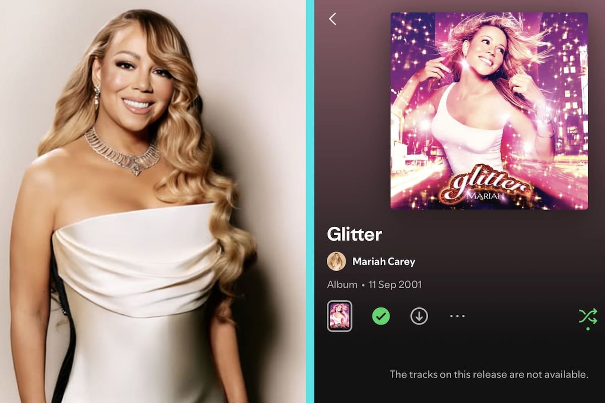 Álbum “Glitter” de Mariah Carey desaparece de Spotify y otras plataformas digitales: que pasó y por qué ya no está disponible
