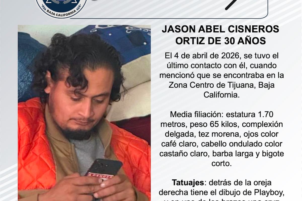 Se busca Jason Abel Cisneros Ortiz de 30 años