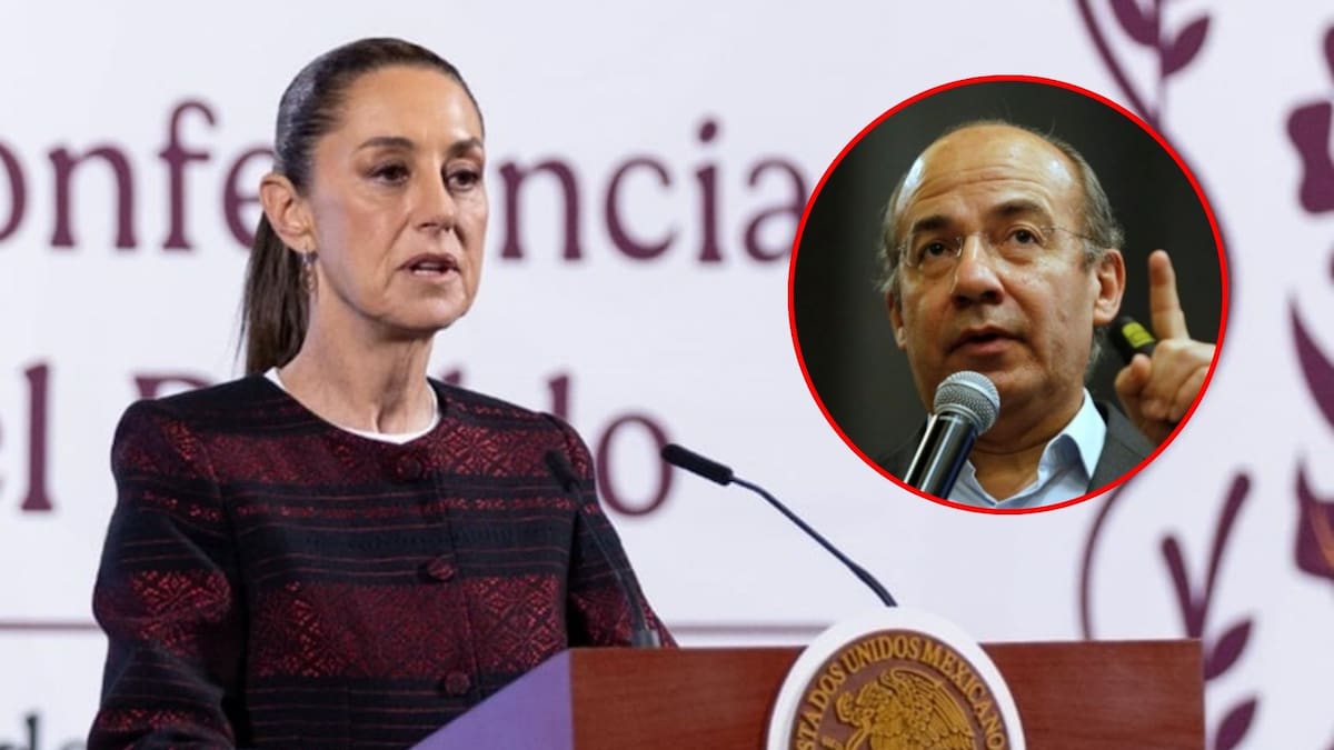 Fotografías de archivo de Claudia Sheinbaum y Felipe Calderón
