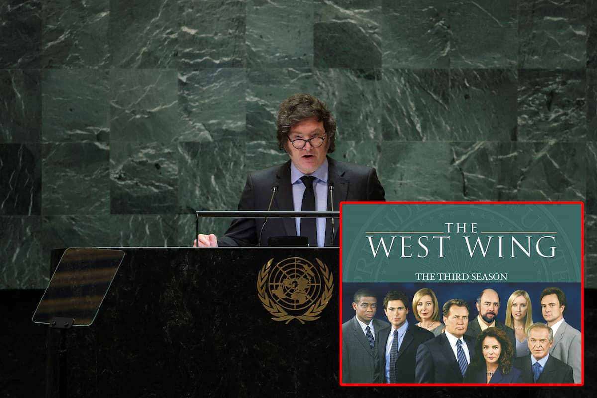 VIDEO: Se burlan de Javier Milei tras ser acusado de copiar discurso a personaje de la serie The West Wing en la ONU