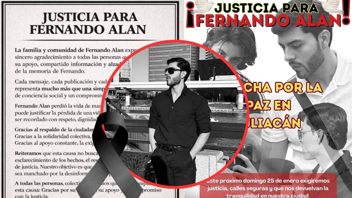 Fernando Alan murió al quedar atrapado en medio de un enfrentamiento entre civiles armados y elementos de la Guardia Nacional en Culiacán; su familia convoca una marcha para exigir el esclarecimiento objetivo de los hechos
