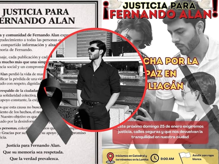 Fernando Alan murió al quedar atrapado en medio de un enfrentamiento entre civiles armados y elementos de la Guardia Nacional en Culiacán; su familia convoca una marcha para exigir el esclarecimiento objetivo de los hechos