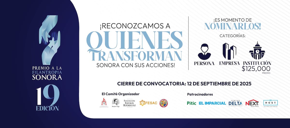 Foto: Premio Sonora a la Filantropía.