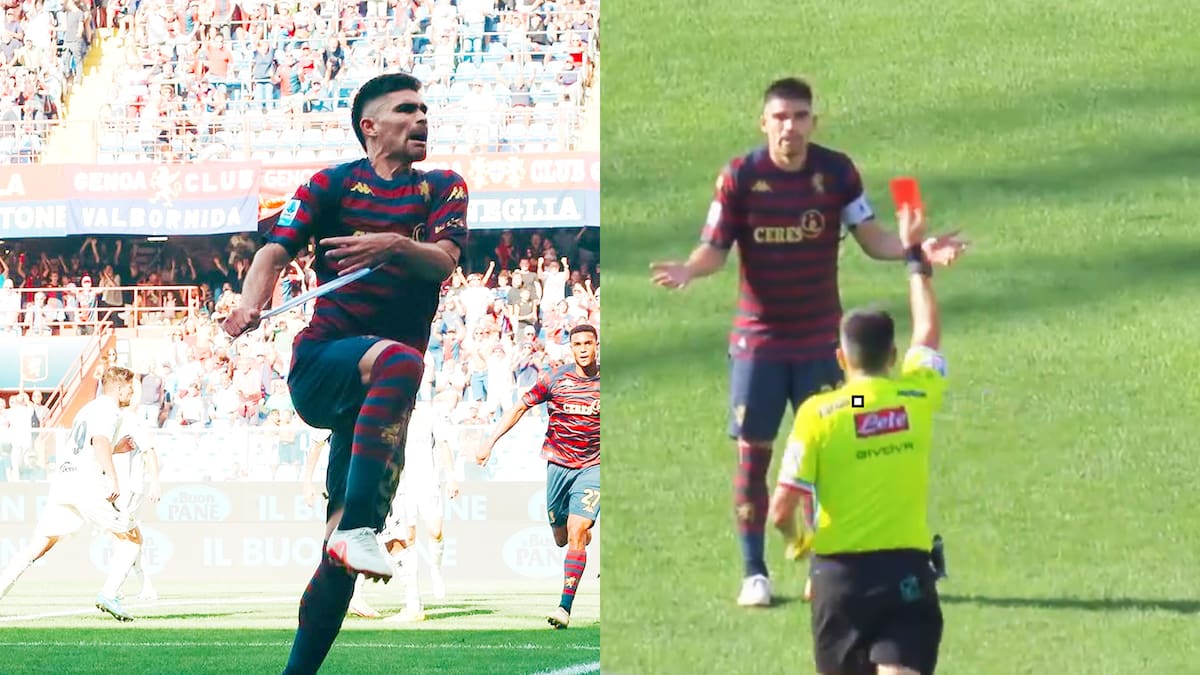 Johan Vásquez vive una jornada de locura con Genoa: anota gol y termina expulsado ante Frosinone
