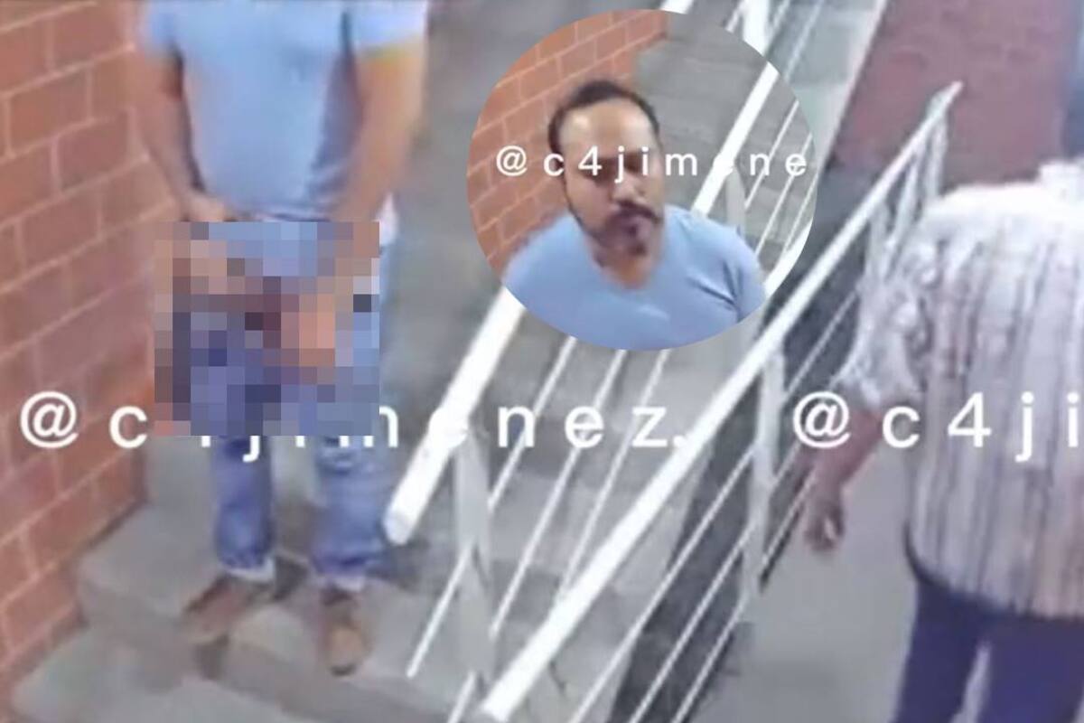 CDMX: Exhiben a sujeto tras bajarse los pantalones frente a la cámara de seguridad de una mujer
