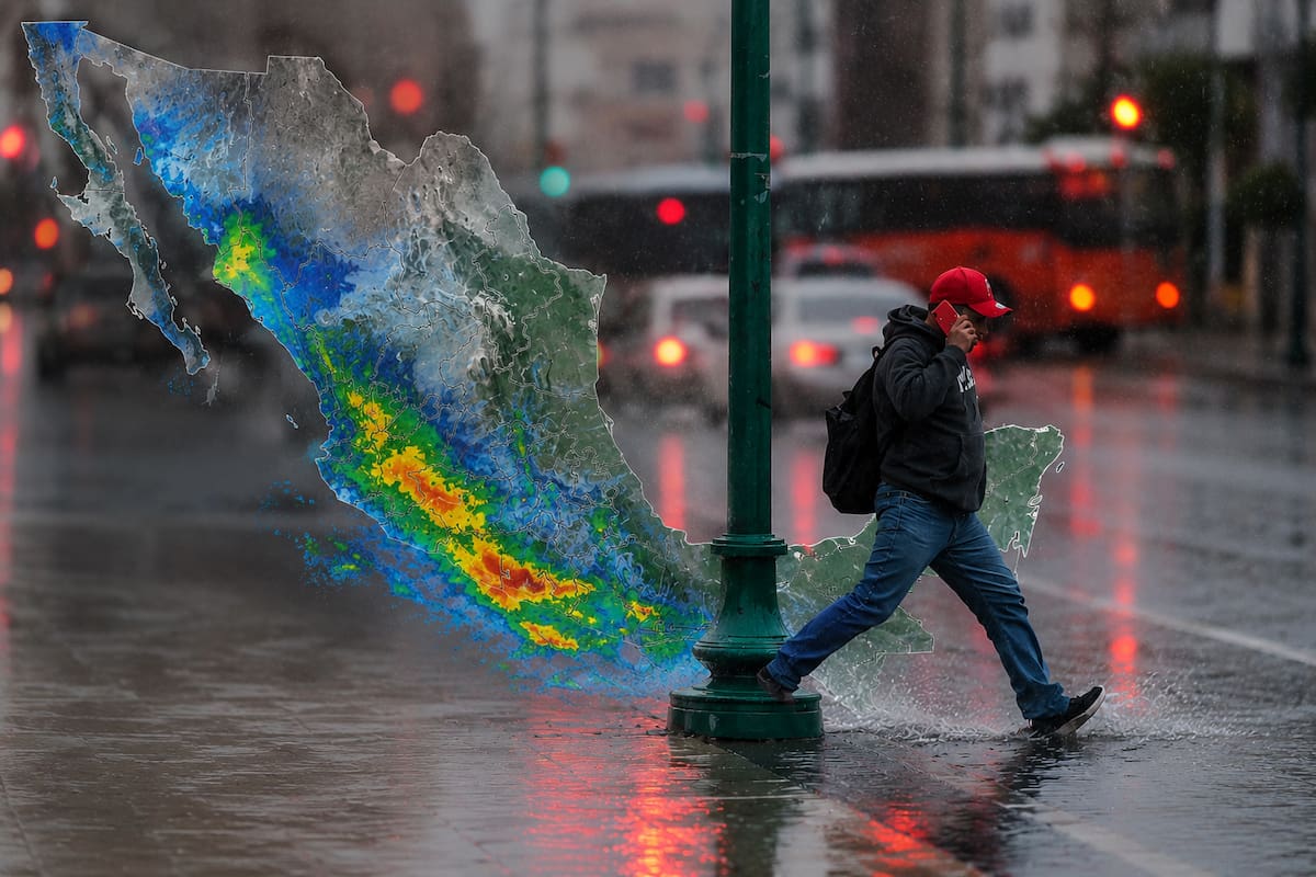 Frente frío 50 provocará lluvias fuertes, tormentas eléctricas y descenso de temperaturas en gran parte de México mientras el calor extremo no cede en varios estados
