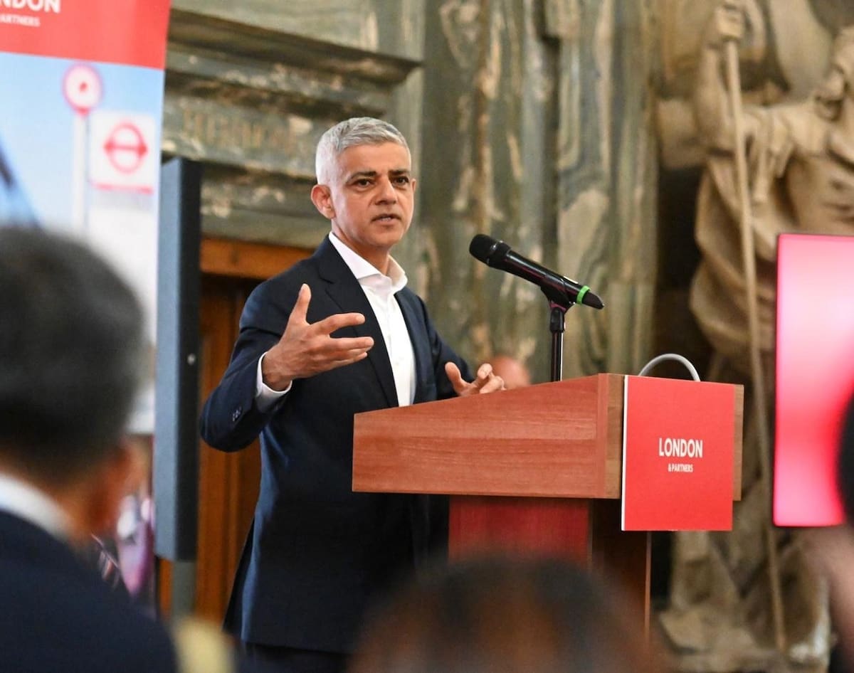 Sadiq Khan, el alcalde de Londres. | Crédito: X @SadiqKhan