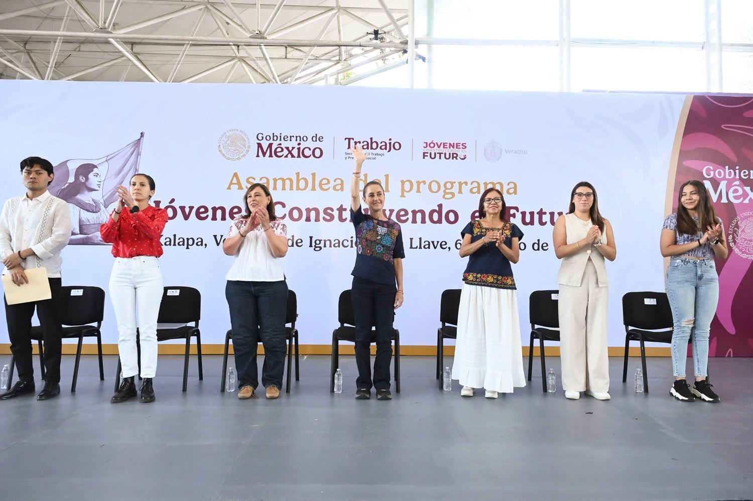 Xalapa, Veracruz, México, 6 de junio de 2026. La doctora Claudia Sheinbaum Pardo, presidenta Constitucional de los Estados Unidos Mexicanos en Jóvenes Construyendo el Futuro. Xalapa, Veracruz. Foto: Saúl López / Presidencia