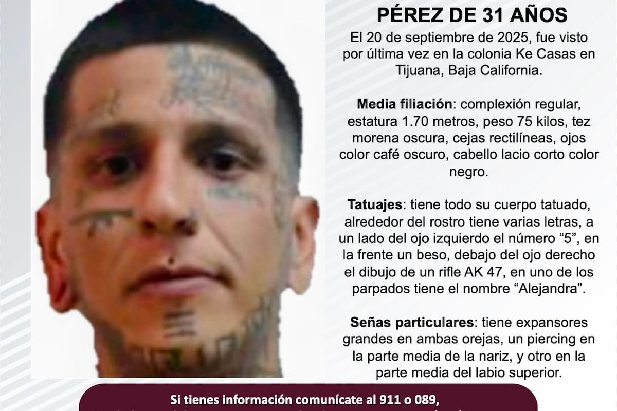Se busca a Carlos Moisés Pedroza Pérez de 31 años