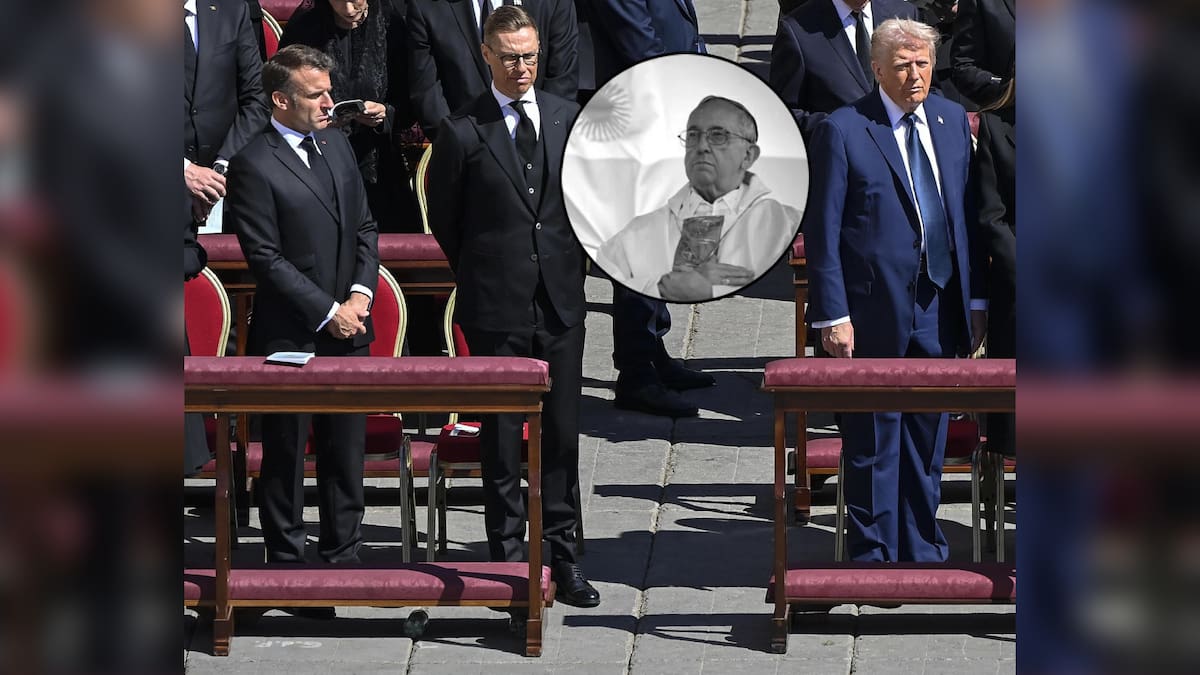 Trump, Macron y Zelensky son algunos de los líderes mundiales que ocupan la primera fila en el funeral del Papa Francisco. | EFE